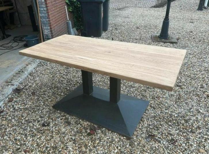 Tafel oud eikenhout massief, Huis en Inrichting, Tafels | Eettafels, Zo goed als nieuw, 50 tot 100 cm, Rechthoekig, Eikenhout
