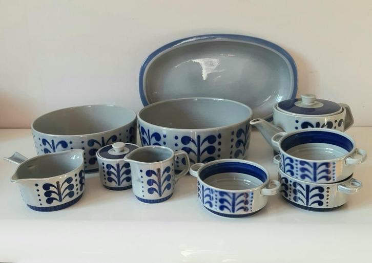vintage servies Boch Belgium, Huis en Inrichting, Keuken | Servies, Gebruikt, Compleet servies, Overige stijlen, Aardewerk, Ophalen