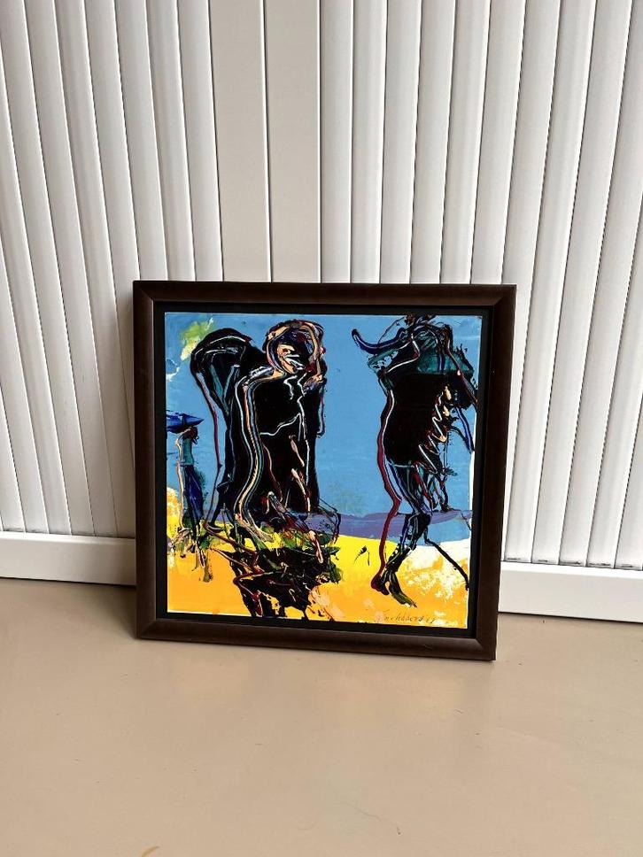 Origineel schilderij van Jan van Lokhorst – gesigneerd, Antiek en Kunst, Kunst | Schilderijen | Abstract, Ophalen of Verzenden