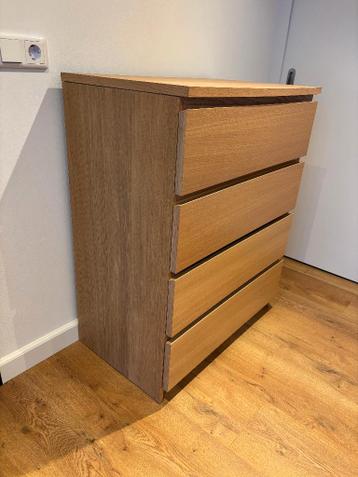 Te koop: IKEA MALM ladekast 4 lades eikenfineer - afbeelding 2