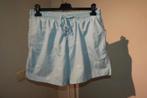 Four Amsterdam licht blauwe zwembroek witte merk print L, Four Amsterdam, Maat 52/54 (L), Zwemshort, Verzenden