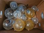 Set van 11 glazen craquelé / glazen heksenballen/ kerstbal, Huis en Inrichting, Ophalen of Verzenden, Gebruikt