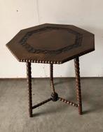 Antiek 8 kantig eikenhouten tafeltje, Antiek en Kunst, Antiek | Meubels | Tafels, Ophalen