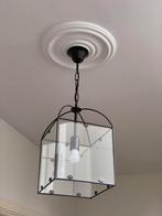 metalen hanglamp met glas, Ophalen, Zo goed als nieuw, Glas