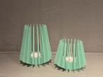 Mintgroene Waxinelichthouders - Set van 2, Huis en Inrichting, Lampen | Lampenkappen, Ophalen of Verzenden, Zo goed als nieuw