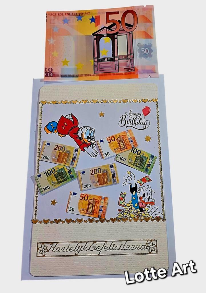 Dagobert Duck Verjaardagskaart met Enveloppe, Hobby en Vrije tijd, Kaarten | Zelfgemaakt, Nieuw, Disney, Ophalen of Verzenden