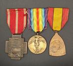 Setje Medailles WO-1 Belgie, Verzamelen, Militaria | Algemeen, Ophalen of Verzenden, Landmacht, Overige gebieden, Lintje, Medaille of Wings