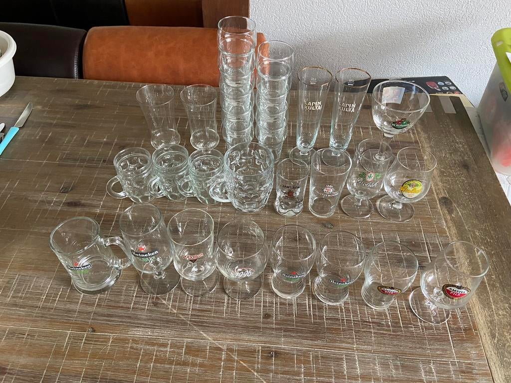 41 speciaal bier glas Heineken Grolsch Amstelbier Oranjeboom, Ophalen of Verzenden, Zo goed als nieuw, Bierglas