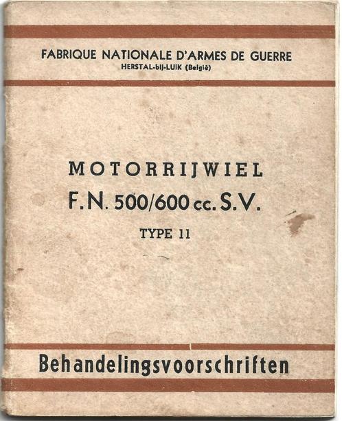 FN Herstal type 11 Behandelingsvoorschriften manual (7603z), Motoren, Handleidingen en Instructieboekjes, Overige merken, Verzenden