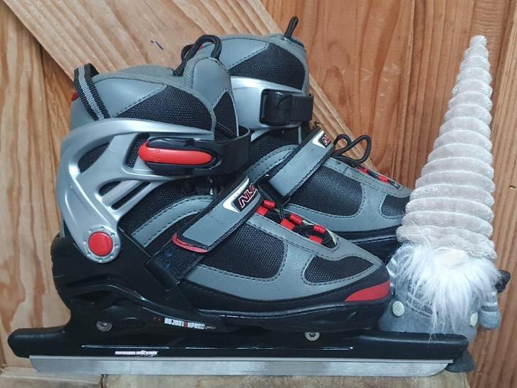 NIJDAM verstelbare schaatsen combinoren mt 35-38 GESLEPEN, Sport en Fitness, Schaatsen, Zo goed als nieuw, Combinoren, Nijdam