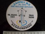 sticker zappy oil gas and nuclear services schoonebeek, Verzenden, Zo goed als nieuw, Bedrijf of Vereniging