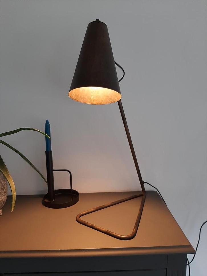 Industriële lamp, Huis en Inrichting, Lampen | Tafellampen, Zo goed als nieuw, 50 tot 75 cm, Metaal, Ophalen of Verzenden