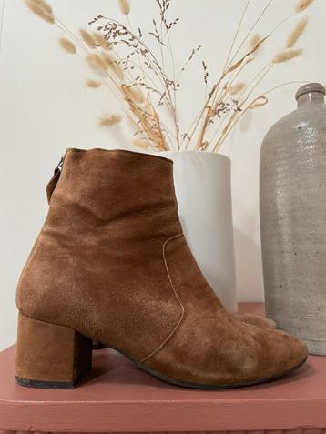 Linea Zèta bruine suede leren enkellaarsjes maat 36 beschikbaar voor biedingen