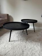 Bijzettafels zwart/goud, 50 tot 100 cm, Rond, Ophalen of Verzenden, Zo goed als nieuw