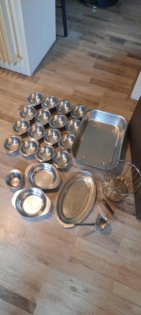 Vintage RVS Bestekset - Diverse Onderdelen, Huis en Inrichting, Ophalen, Gebruikt, Rvs of Chroom, Los bestek