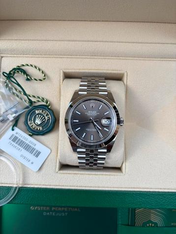 Rolex Datejust 41 | 126300 Jubilee Grey Dial Full Set 2022 beschikbaar voor biedingen
