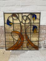Glas in lood raam bxh 41x45,5cm, Antiek en Kunst, Ophalen
