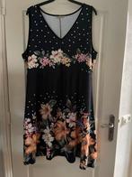 Jurk/tuniek 56/58 Kelly Felder alijn zwart/perzik/wit, Nieuw, Blouse of Tuniek, Zwart, Kelly Felder