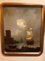 18e eeuws havengezicht op doek, ca. 1780, Antiek en Kunst, Kunst | Schilderijen | Klassiek, Ophalen of Verzenden
