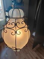 Vintage Venetiaanse hanglamp van melkglas (mat), Huis en Inrichting, Lampen | Hanglampen, Gebruikt, Ophalen of Verzenden, Glas
