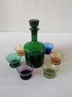 vintage Carnaval glaasjes met karaf in prima staat zie fotos, Ophalen of Verzenden, Gebruikt, Overige typen