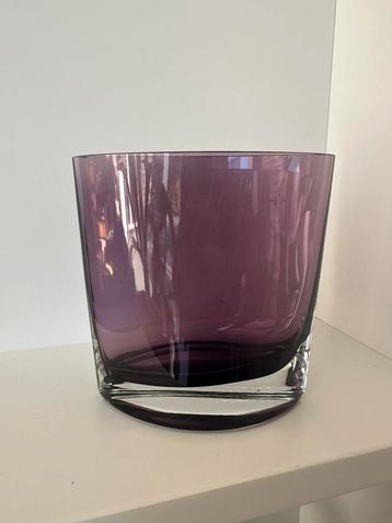 LSA International Glas Mondgeblazen Polen  Vaas Paars Ellips beschikbaar voor biedingen