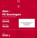 Ajax vs groningen, Tickets en Kaartjes, Eén persoon, Januari