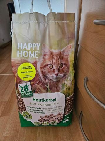 Nieuwe zak Happy Home Houtkorrel Kattenbakvulling 20 L beschikbaar voor biedingen