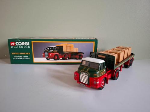 19801 Corgi Classics Bedford S Type with Flat Trailer, Hobby en Vrije tijd, Modelauto's | 1:50, Zo goed als nieuw, Bus of Vrachtwagen