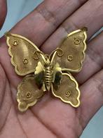 Vlinder Broche, Ophalen of Verzenden, Gebruikt, 4 tot 7 cm, Goud