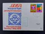 Luchtpost envelop BEA Inaugural flight Jersey–Amsterdam(L180, Envelop, Ophalen of Verzenden