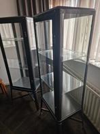 2x Ikea Fabrikor Vitrinekasten Grijs, prijs pst, Ophalen, 50 tot 100 cm, Glas, 25 tot 50 cm