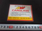 sticker autoruit stuk? carglass 018, Verzamelen, Stickers, Ophalen, Zo goed als nieuw