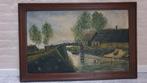 Klassiek origineel olieverf schilderij 56 x 84,5cm, Ophalen of Verzenden