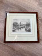 Ets van Anko C. Wieringa, getiteld "De Kolk, Rotterdam"., Antiek en Kunst, Kunst | Etsen en Gravures, Ophalen of Verzenden