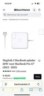 Lader Magsafe 2 MacBook, Computers en Software, Laptop-opladers, Ophalen of Verzenden, Nieuw, Apple