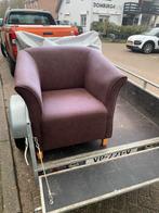 Fauteuil suede bourdeaux, Huis en Inrichting, Fauteuils, Ophalen, Gebruikt