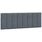 Hoofdbordkussen - 120 - cm - fluweel - donkergrijs, Hoogslaper, Variato store, 2441EA, Nieuw