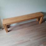 Massief eikenhouten bank blank Woood Largo (lengte 159 cm), Ophalen, Minder dan 50 cm, Gebruikt, 125 cm of meer