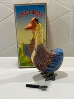 Blikken speelgoed wind-up Canada Goose met doos & sleutel, Verzenden, Zo goed als nieuw