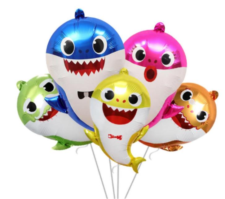 Baby Shark - Shark Family - Folie Ballonnen Set / Ballon, Hobby en Vrije tijd, Feestartikelen, Nieuw, Versiering, Verjaardag, Ophalen of Verzenden