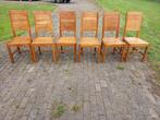 6 eetkamer stoelen, Huis en Inrichting, Ophalen, Gebruikt, Bruin, Vijf, Zes of meer stoelen
