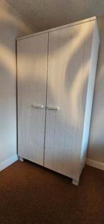 WOOOD kledingkast - grenen wit, Ophalen, Gebruikt, 200 cm of meer, Met hangruimte