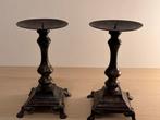 2 mooie brocante kandelaars, Ophalen of Verzenden, Zo goed als nieuw, Hout, Minder dan 25 cm