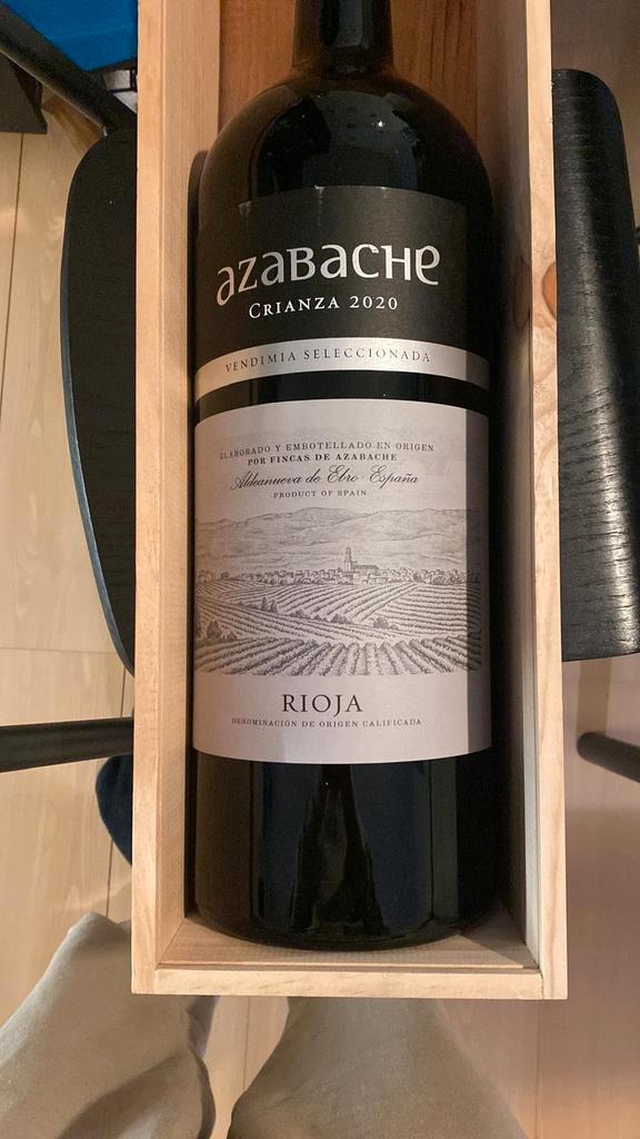 Azabache Crianza Rioja 5L in Houten Kist - Nieuw!, Verzamelen, Wijnen, Nieuw, Rode wijn, Spanje, Vol, Ophalen of Verzenden