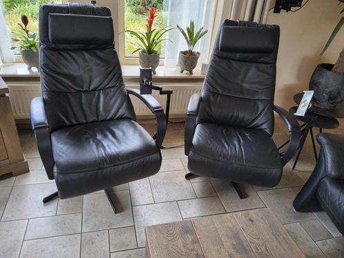 2 Prominent relax fauteuils, Huis en Inrichting, Fauteuils, Gebruikt, Leer, Ophalen