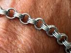 Antieke zilveren Jasseron armband, Verzenden, Zo goed als nieuw, Zilver, Zilver