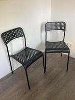 2 Zwarte Stoelen - IKEA - Ook als Nachtkastje!, Strak, Twee, Zwart, Ophalen of Verzenden
