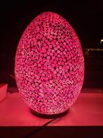 Mozaïek Ei Lamp - Rood Sfeerlicht, Huis en Inrichting, Lampen | Tafellampen, Mozaïek, Ophalen of Verzenden, Minder dan 50 cm, Glas