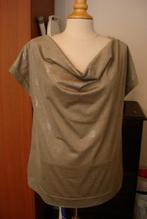 * Watervalhals shirt met zilveren vierkantjes, XL, NIEUW! *, Nieuw, Maat 42/44 (L), Korte mouw, Verzenden